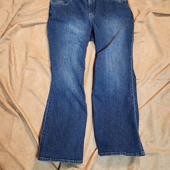 Pre-Owned Fashion Bug sz 16WP Stretch Boot Cut Jean with Tummy Tamer Inset - Picture 11 of 12